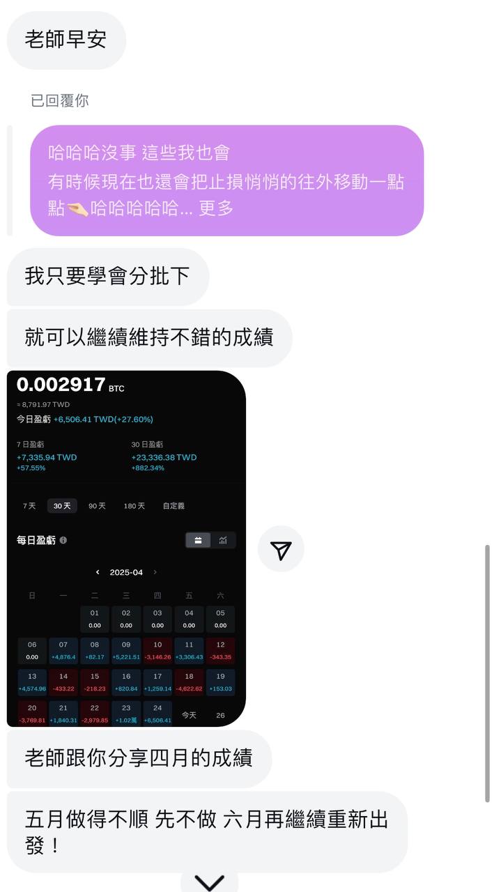 學員反饋 · BTC · +27.60%